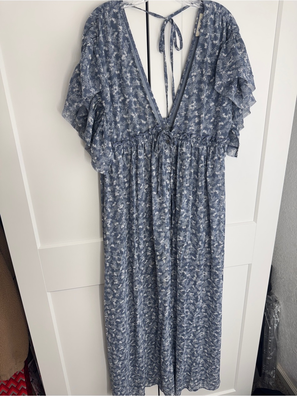 Impressions online boutique maxi dress size large blue